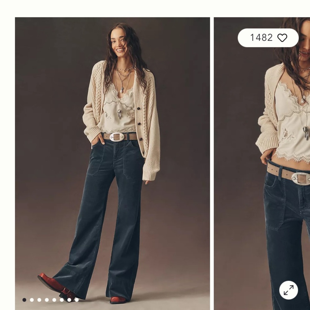 Rylan High Rise Flare Wide Leg Corduroys